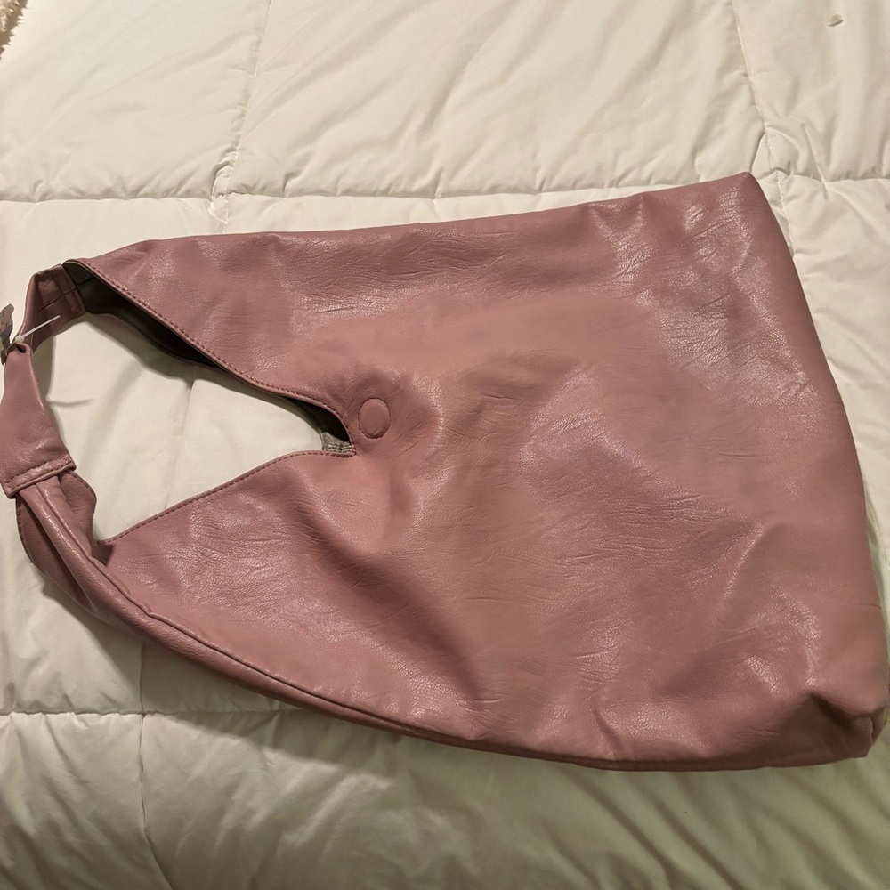 Chic Mauve faux Leather Hobo Bag - Picture 4 of 7